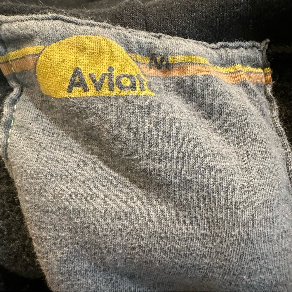 Aviator Nation Black Hooded Sweatshirt with Rainbow Logo - Picture 11 of 12